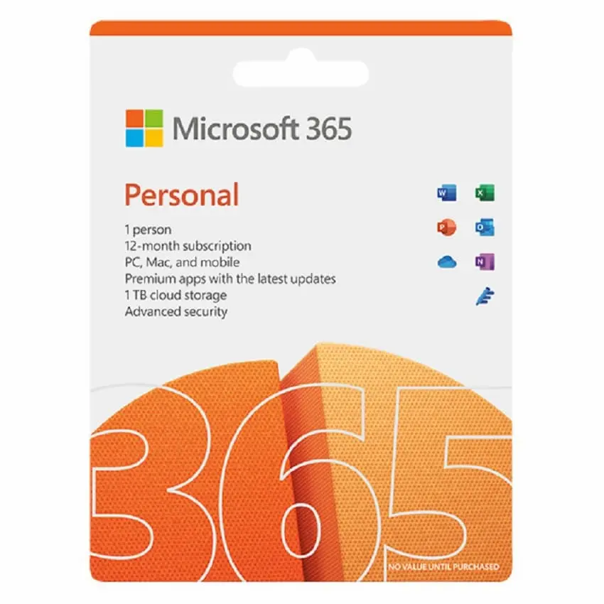 Microsoft 365 Personal English APAC Subscr 1YR Medialess (EP2-32409)