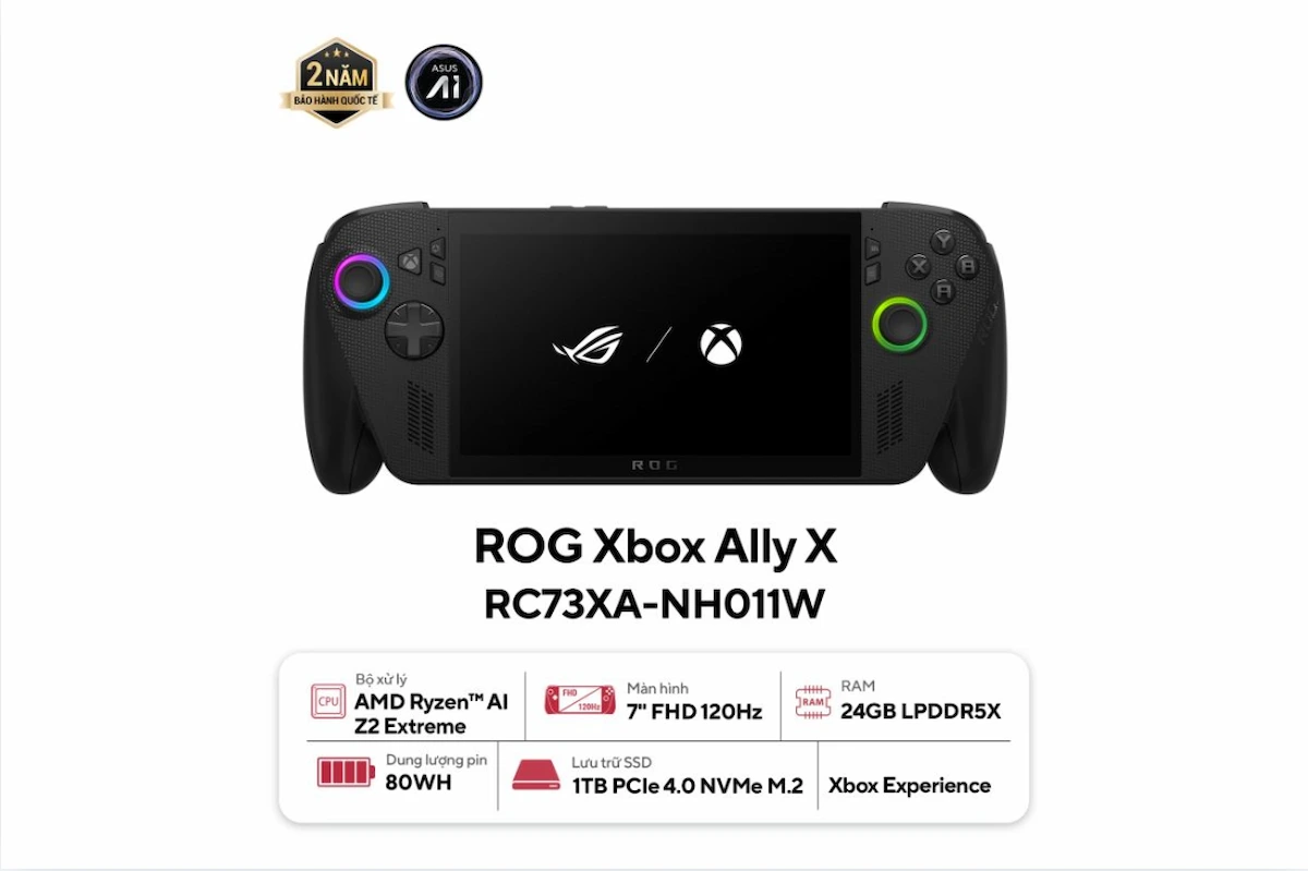 Máy chơi game ASUS ROG Xbox Ally X RC73XA-NH011W Máy chơi game ASUS ROG Xbox Ally X RC73XA-NH011W