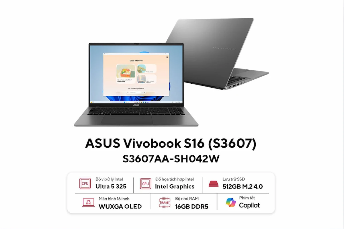 Laptop ASUS Vivobook S16 S3607AA-SH042W Laptop ASUS Vivobook S16 S3607AA-SH042W