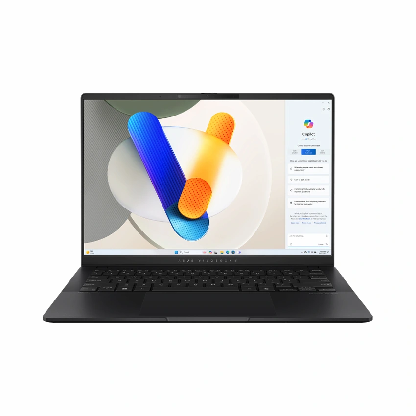 Laptop ASUS Vivobook S14 S5406SA-PP168WS (Intel Core Ultra 5-226V, 16GB DDR5X, 512GB SSD, 14.0 inch 3K, OLED, WF7, BT5, Win 11SL, OFFICE, Đen)