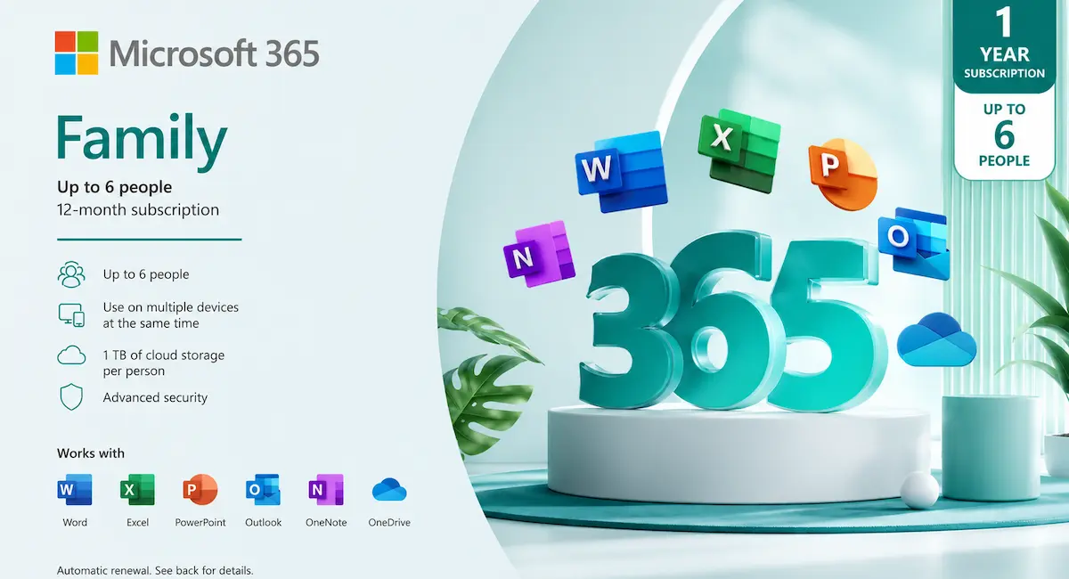 Phần mềm Microsoft 365 Family APAC EM ESD Phần mềm Microsoft 365 Family APAC EM ESD