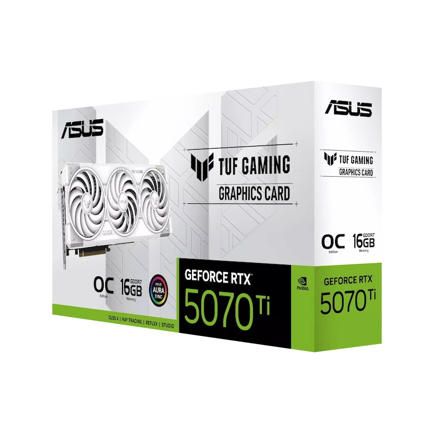 VGA ASUS TUF Gaming GeForce RTX 5070 Ti 16GB GDDR7 White OC Edition (TUF-RTX5070TI-O16G-WHITE-GAMING)