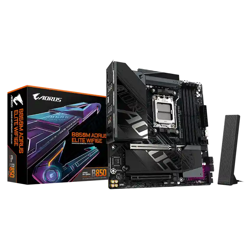Mainboard Gigabyte B850M AORUS ELITE WIFI6E DDR5 (m-ATX, X3D Turbo, WiFi6E, Bluetooth 5.3)