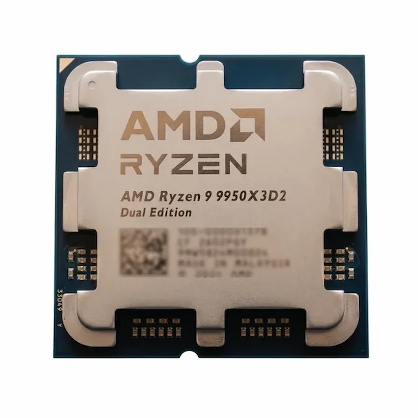 CPU AMD Ryzen 9 9950X3D2 No Box (4.3 GHz boost 5.6 GHz, 16 nhân 32 luồng, 208MB Cache, 200W, Socket AM5)