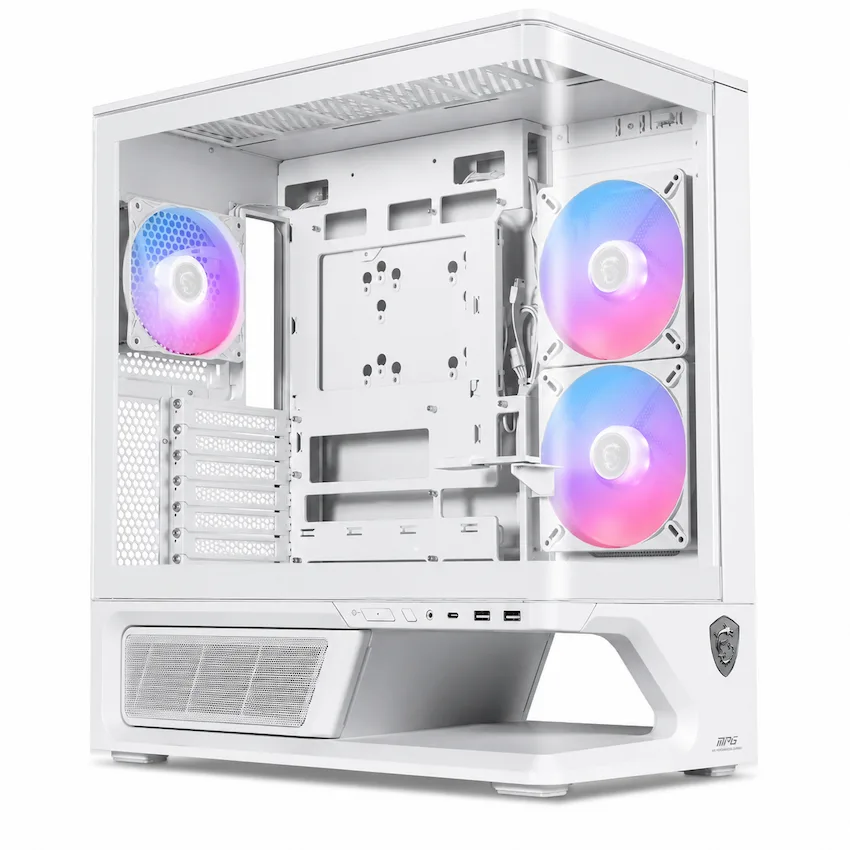 Case MSI MPG VIXTA 300R PZ W White (ATX/M-ATX, USB Type C, 3Fan, Trắng)