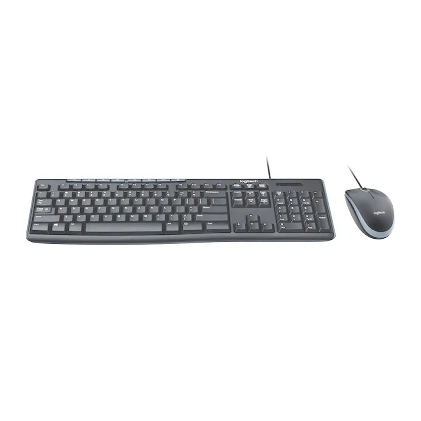 Bộ Phím Chuột Logitech MK200 Wired (Đen, 920-002693)