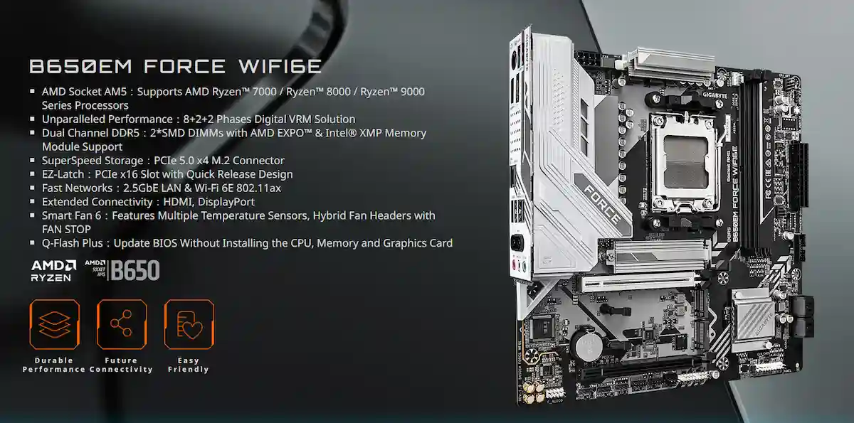 Mainboard Gigabyte B650EM FORCE WIFI6E Mainboard Gigabyte B650EM FORCE WIFI6E