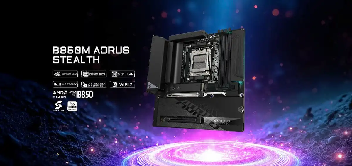Mainboard Gigabyte B850M AORUS STEALTH -songphuong.vn Mainboard Gigabyte B850M AORUS STEALTH