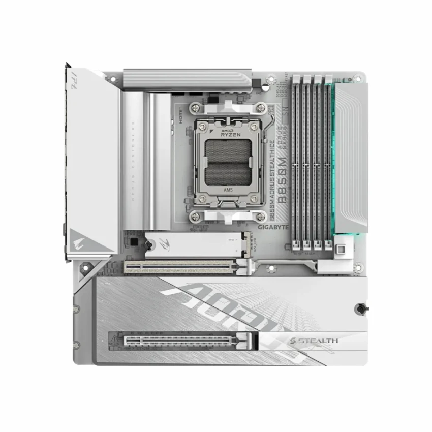 Mainboard Gigabyte B850M AORUS STEALTH ICE (m-ATX, Wi-Fi 7, BT 5.4, Lan 5GbE)