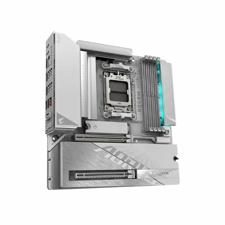 Mainboard Gigabyte B850M AORUS STEALTH ICE (m-ATX, Wi-Fi 7, BT 5.4, Lan 5GbE)