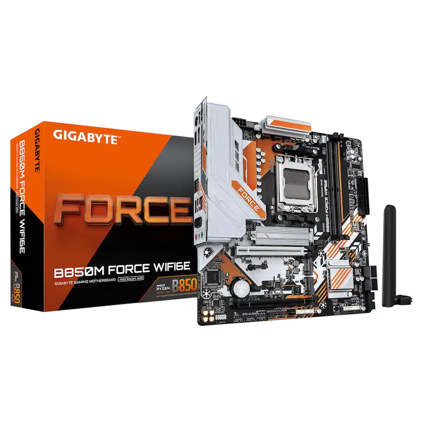 Mainboard Gigabyte B850M FORCE WIFI6E (m-ATX, X3D Turbo Mode, Wi-Fi 6E, Bluetooth 5.3, AM5)