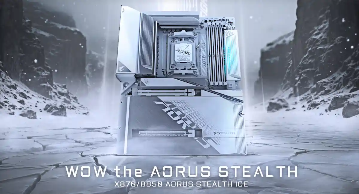 Mainboard Gigabyte X870 AORUS STEALTH ICE DDR5 Mainboard Gigabyte X870 AORUS STEALTH ICE DDR5