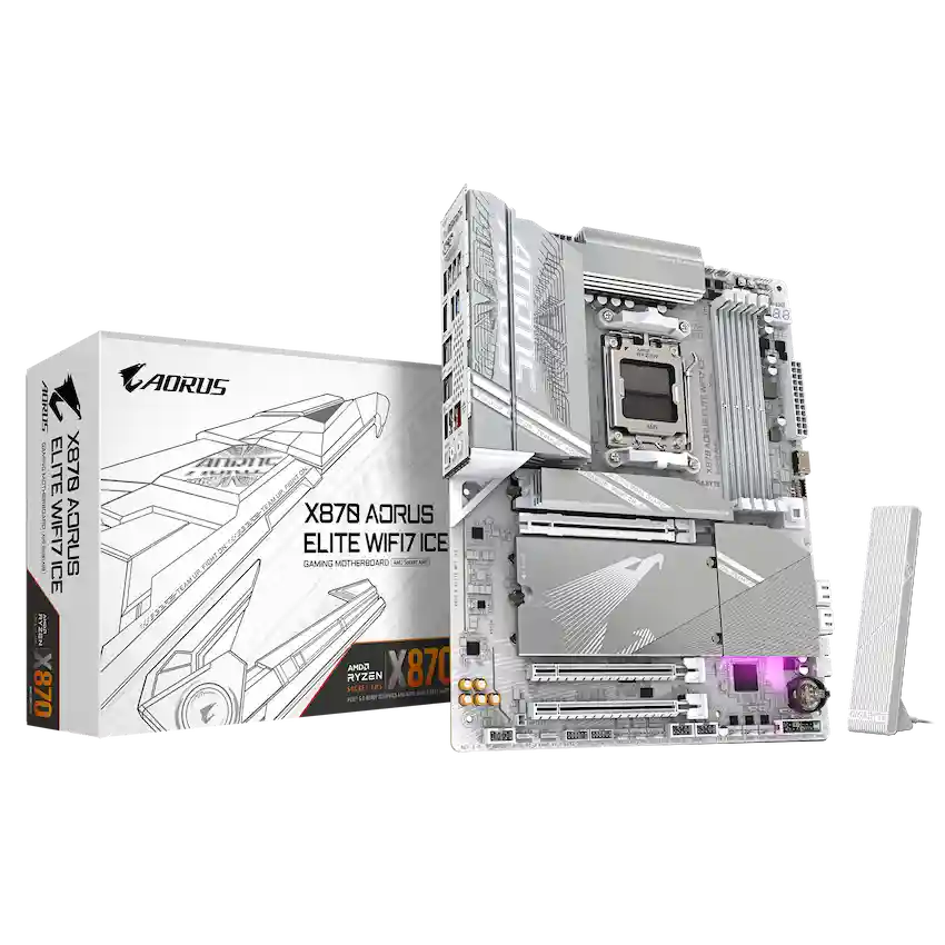 Mainboard Gigabyte X870M AORUS ELITE WiFi7 ICE DDR5 (m-ATX, Wi-Fi 7, Bluetooth 5.4)
