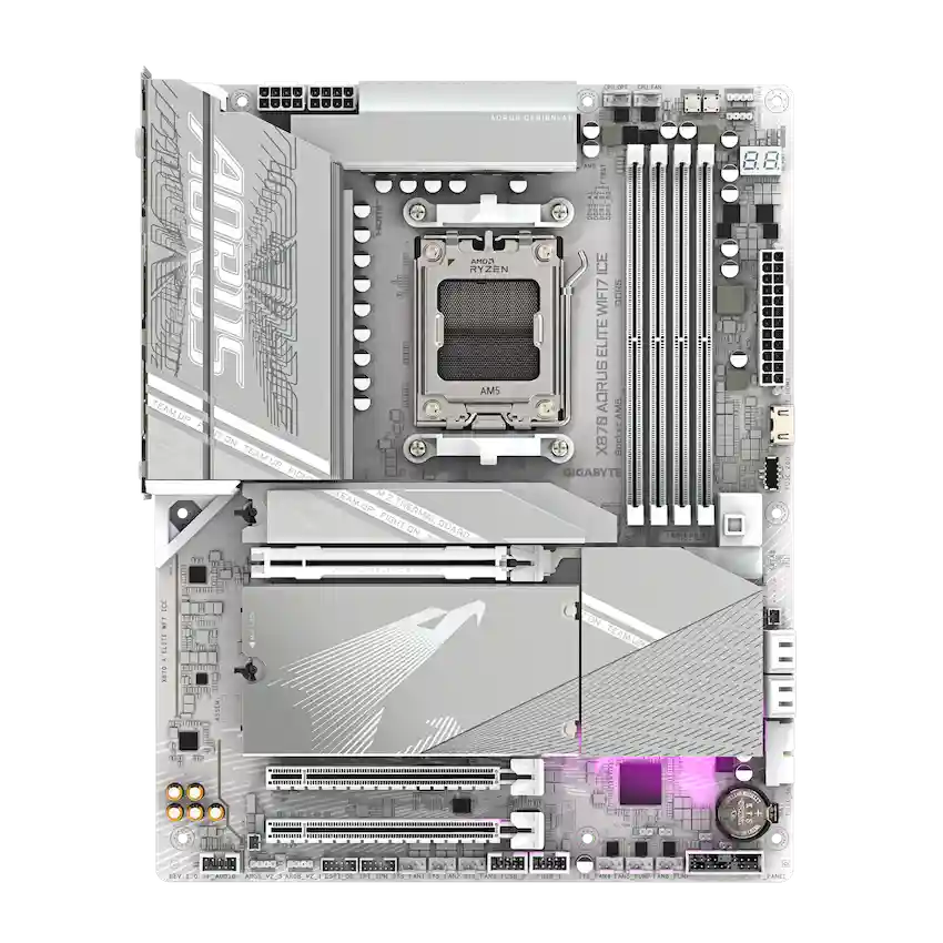 Mainboard Gigabyte X870M AORUS ELITE WiFi7 ICE DDR5 (m-ATX, Wi-Fi 7, Bluetooth 5.4)