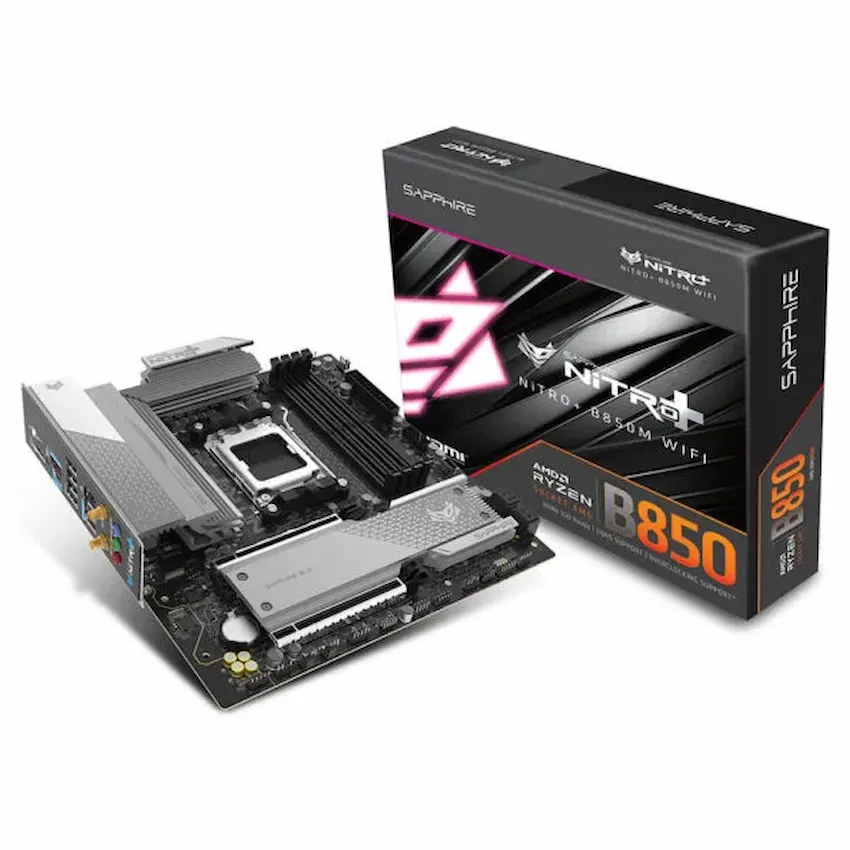 Mainboard Sapphire NITRO+ B850M WIFI ( M-ATX, AM5, WIFI 6, BT5.3)