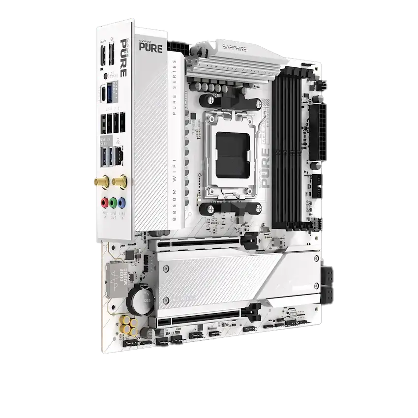 Mainboard Sapphire PURE B850M WIFI (M-ATX, AM5, Lan 2.5G, WIFI 6, BT 5.3)