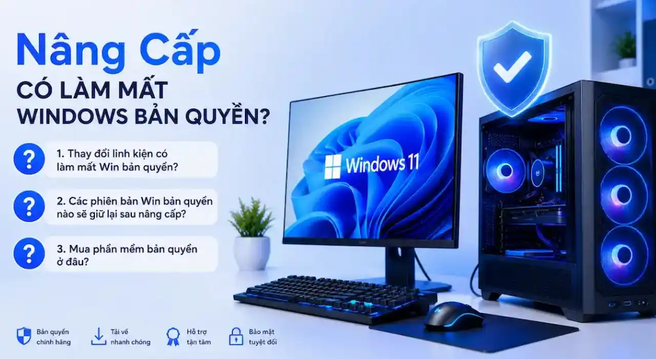 Nâng cấp PC có làm mất Windows bản quyền? Nâng cấp PC có làm mất Windows bản quyền?
