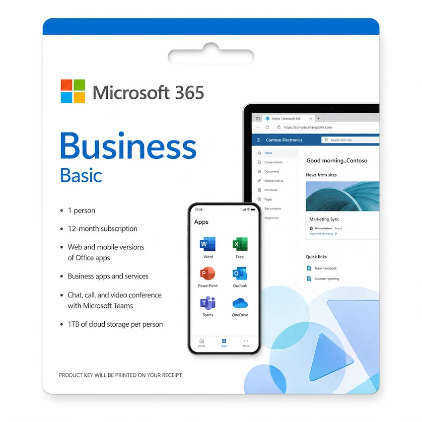 Phần mềm Microsoft 365 Business Basic – Annual – 12 tháng