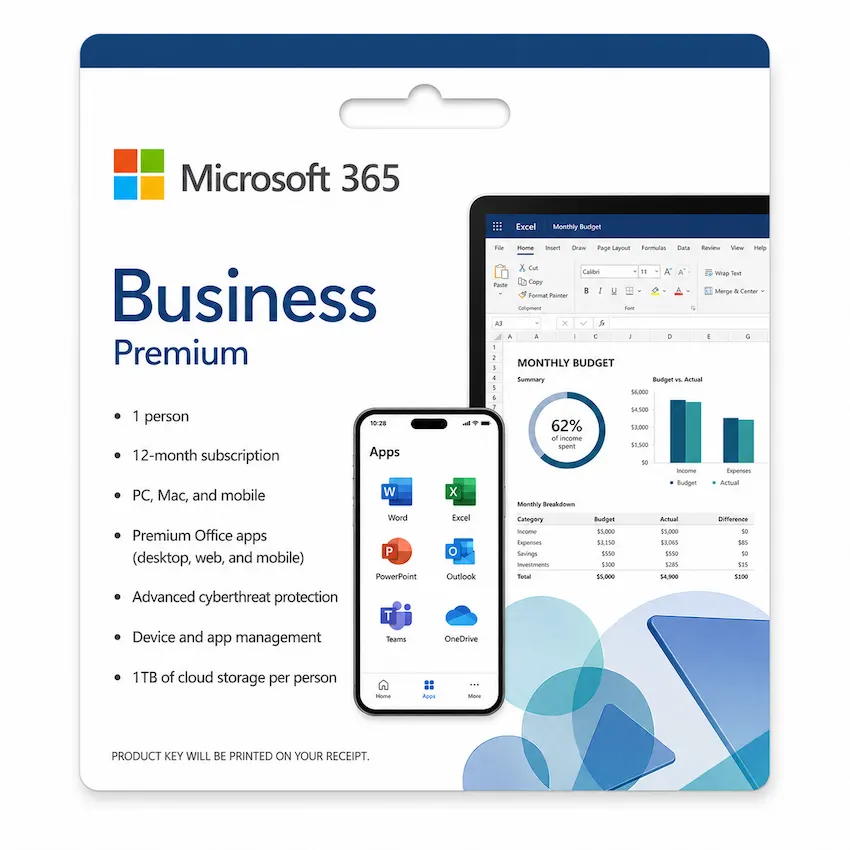 Phần mềm Microsoft 365 Business Premium – Annual – 12 tháng