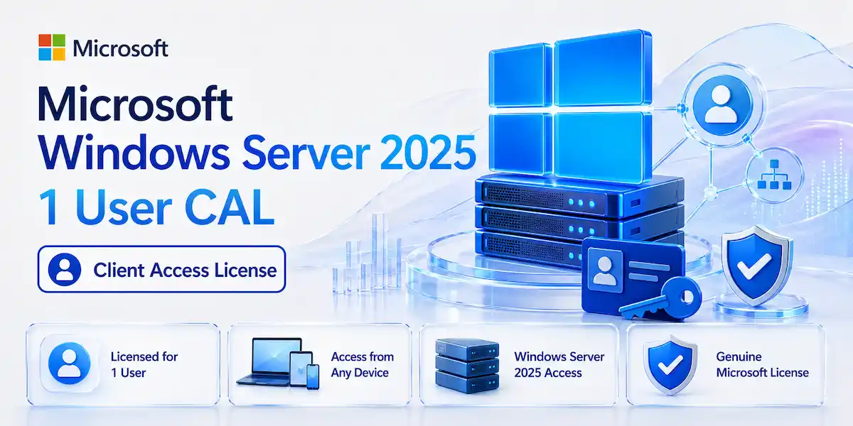 Phần mềm Microsoft Windows Server 2025 - 1 User CAL Phần mềm Microsoft Windows Server 2025 - 1 User CAL