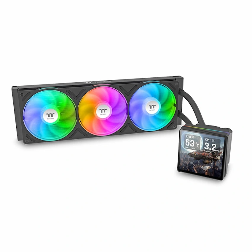 Tản Nhiệt Nước AIO Thermaltake TH360 V3 Ultra Black (TFT-LCD 3.95″, ARGB)