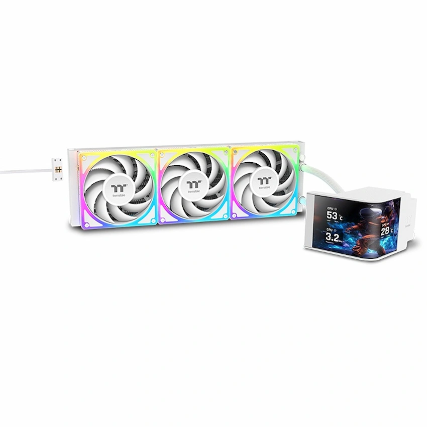 Tản Nhiệt Nước AIO Thermaltake MAGCurve 360 Ultra ARGB Snow (LCD AMOLED cong 6.67″)