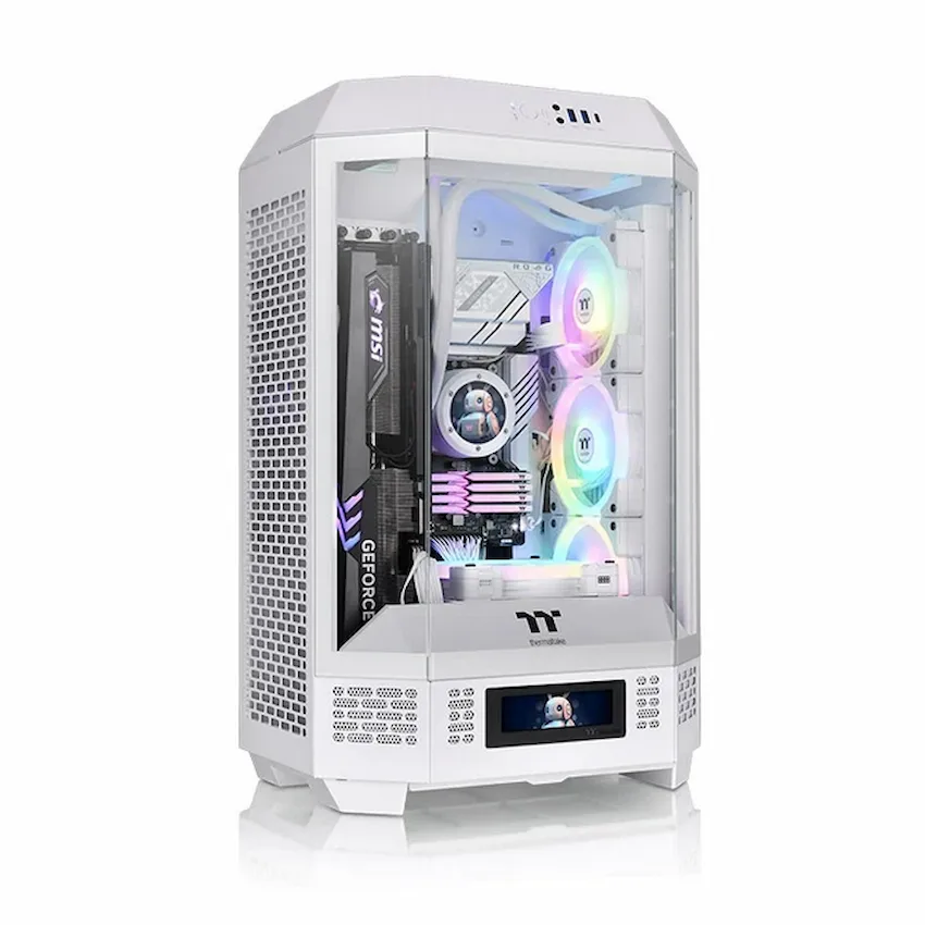 Case Thermaltake TOWER 300 Snow (M-ATX/ mITX, Kính cường lực, 2 FAN, Type C, CA-1Y4-00S6WN-00)