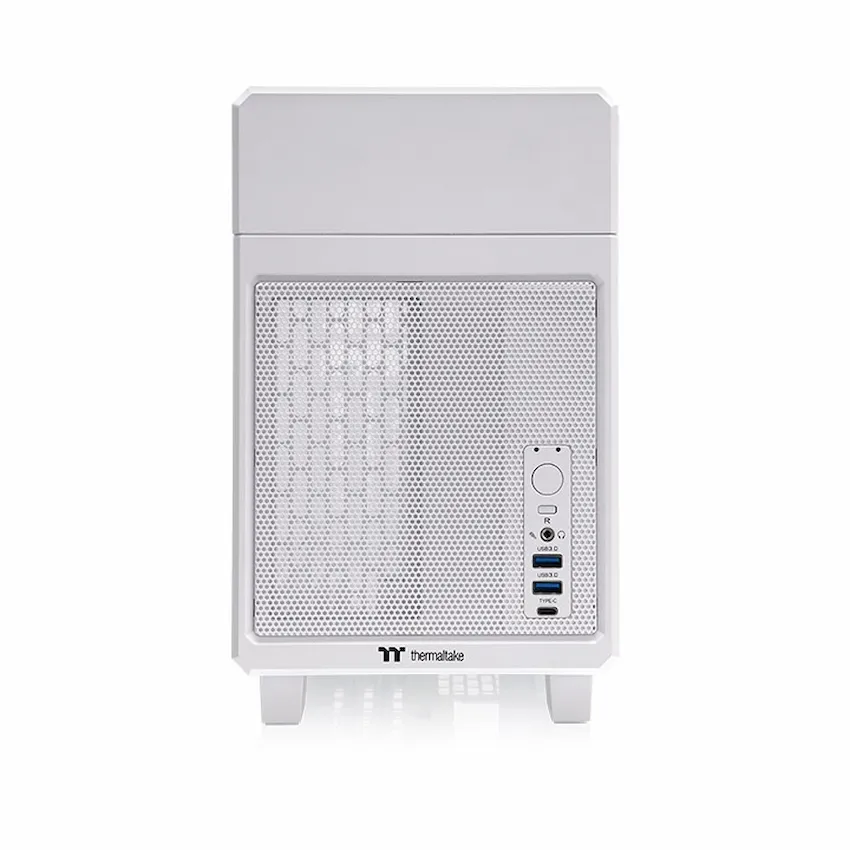 Case Thermaltake TR100 Snow (Mini ITX, LCD 3.9 inch, Cáp riser PCIe 4.0, Type-C, CA-11A-00S6NN-00)