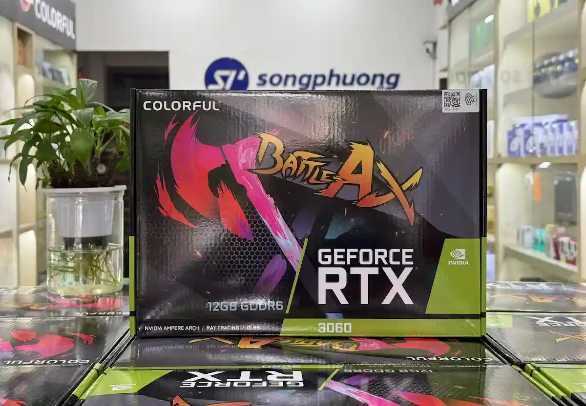 VGA Colorful RTX 3060 Battle AX DUO 12GB -song phuong VGA Colorful RTX 3060 Battle AX DUO 12GB