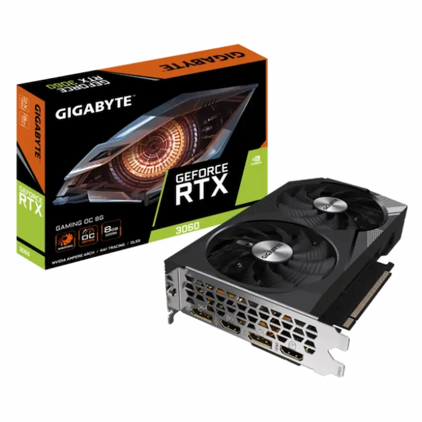 VGA Gigabyte GeForce RTX 3060 GAMING OC 8G GDDR6 (GV-N3060GAMING OC-8GD)
