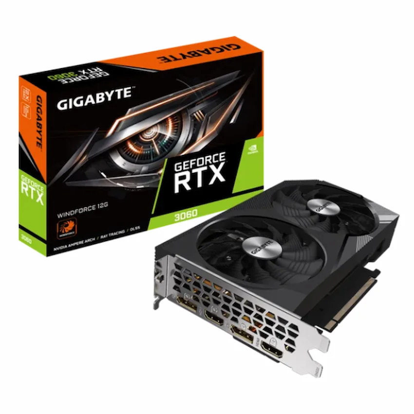 VGA Gigabyte GeForce RTX 3060 WINDFORCE 12GB GDDR6 (GV-N3060WF2-12GD)