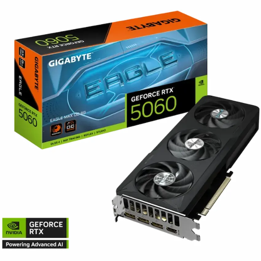 VGA Gigabyte GeForce RTX 5060 EAGLE MAX OC 8G GDDR7 (GV-N5060EAGLEMAX OC-8GD)