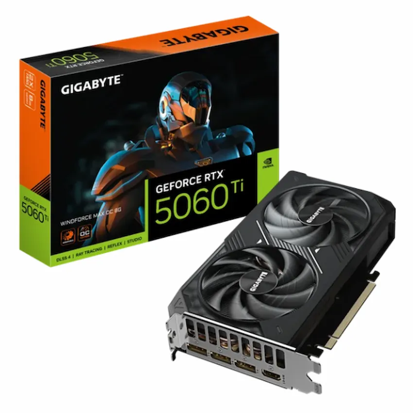 VGA Gigabyte GeForce RTX 5060 Ti WINDFORCE MAX OC 8G GDDR7 (GV-N506TWF2MAX OC-8GD)