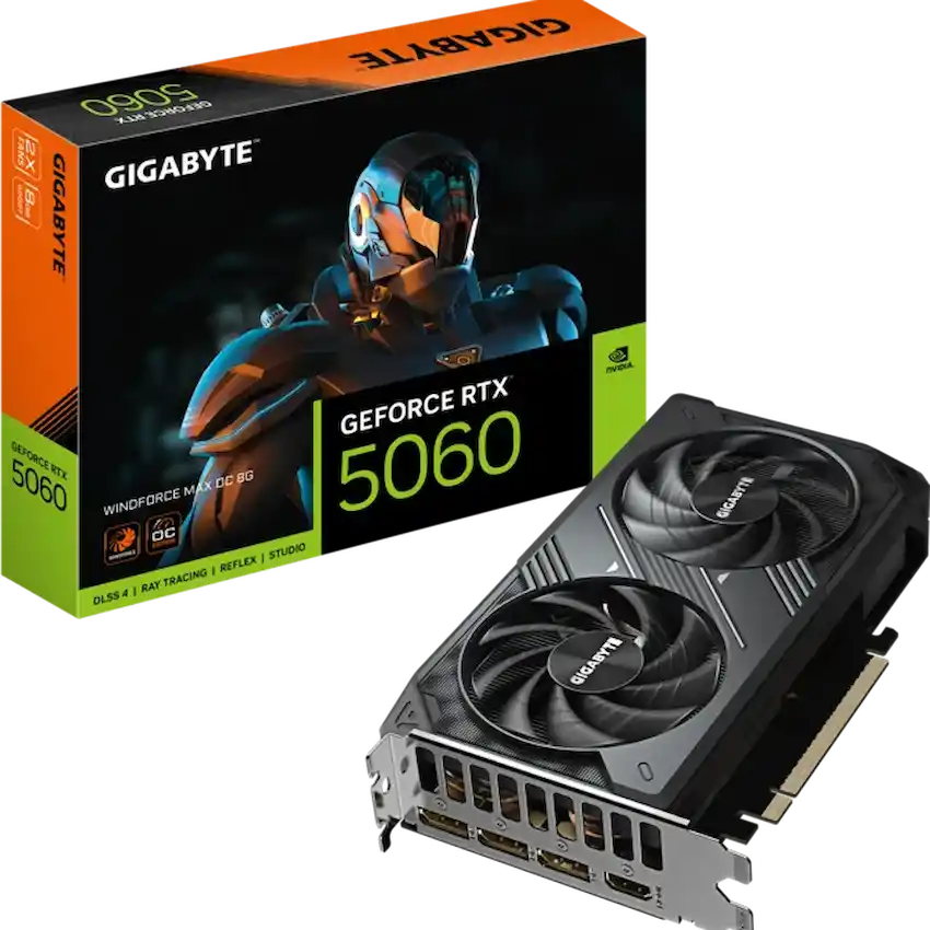 VGA Gigabyte GeForce RTX 5060 WINDFORCE MAX OC 8G GDDR7 (GV-N5060WF2MAX OC-8GD)