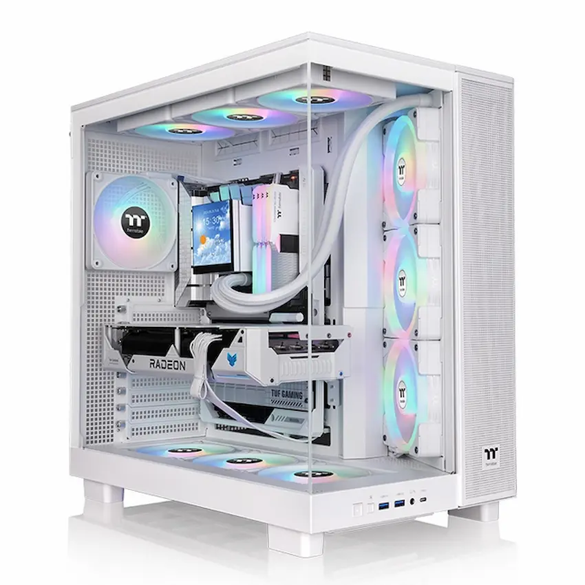Case Thermaltake View 380 XL ARGB Snow (ATX/m-ATX/m-ITX, 4 FAN, USB Type C, Trắng)