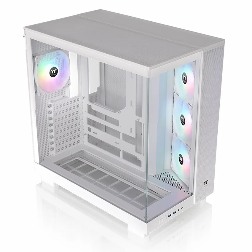 Case Thermaltake View 380 XL ARGB Snow (ATX/m-ATX/m-ITX, 4 FAN, USB Type C, Trắng)