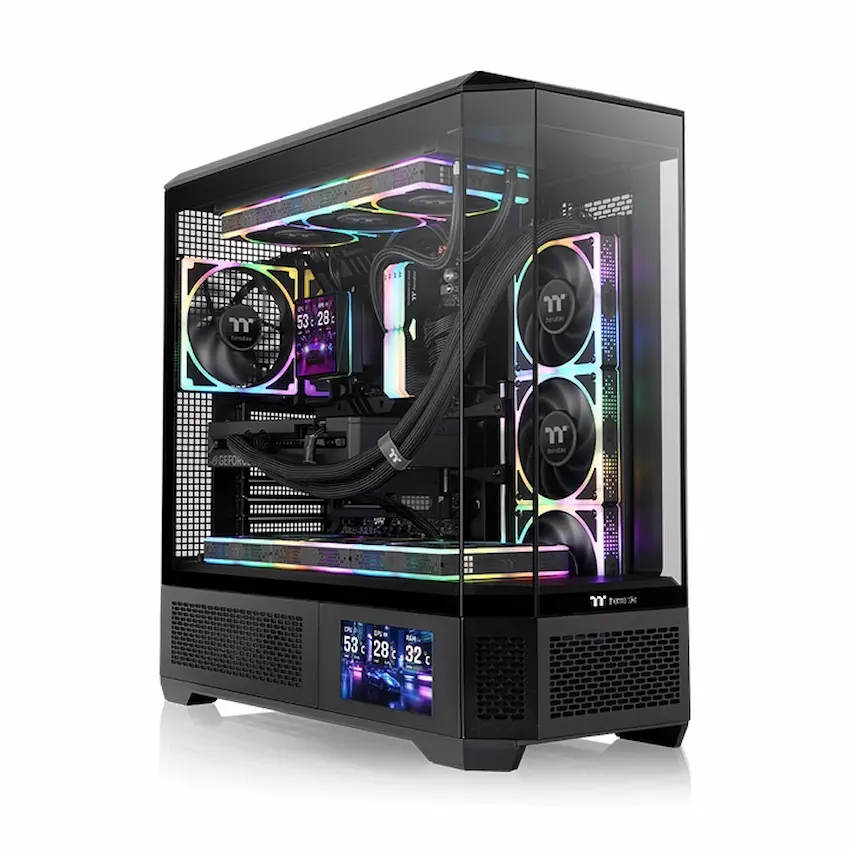 Case Thermaltake View 600 TG Black (Full Tower, Kính Cường Lực, Type C, Đen, CA-11H-00F1WN-00)