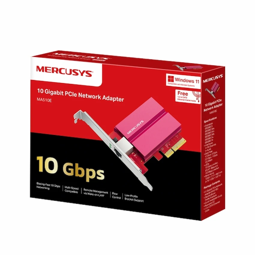 Card mạng wifi Mercusys MA510E (PCIe 10 Gigabit)