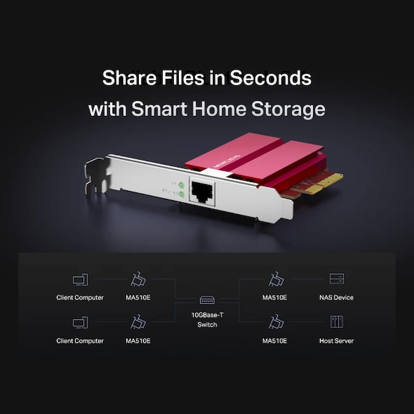 Card mạng wifi Mercusys MA510E (PCIe 10 Gigabit)