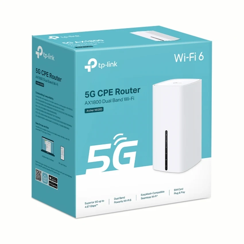 Router 5G TP-Link Archer NX200 (AX1800, Băng Tần Kép)