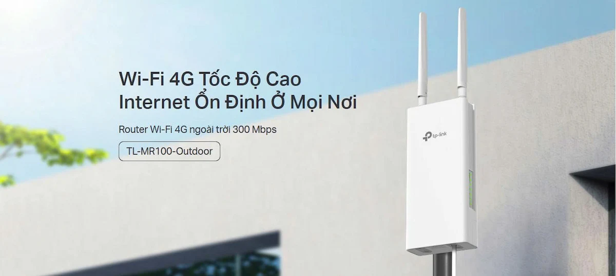 Router WiFi 4G LTE TP-Link TL-MR100 Outdoor (300 Mbps) Router WiFi 4G LTE TP-Link TL-MR100 Outdoor