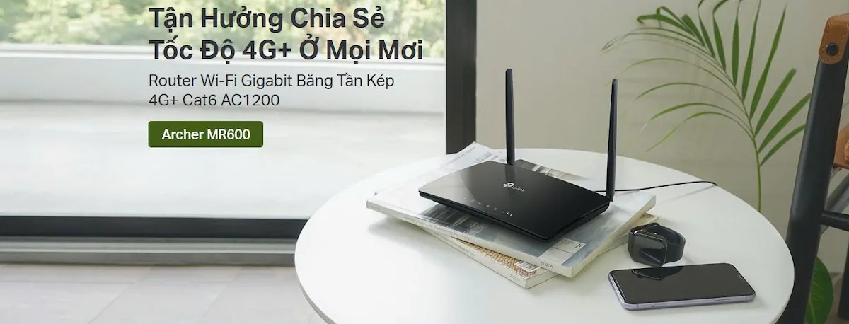 Router WiFi TP-Link Archer MR600 (Băng Tần Kép, 4G+, Cat6, AC1200) Router WiFi TP-Link Archer MR600