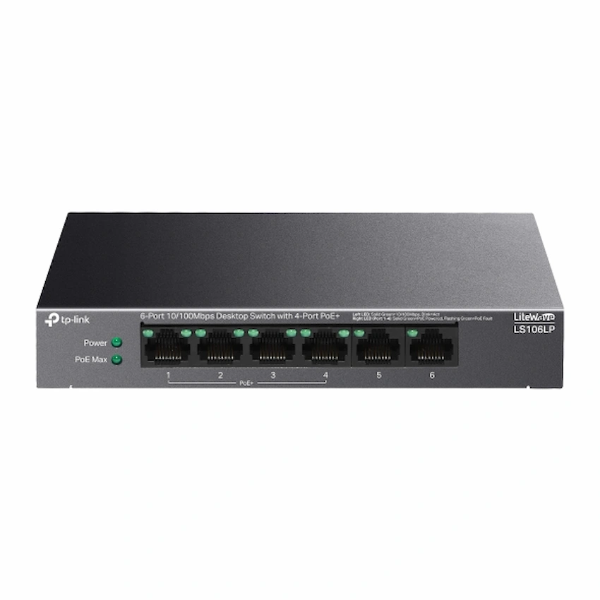 Switch TP-Link LS106P (Switch 6 Cổng, 4 Cổng PoE+)