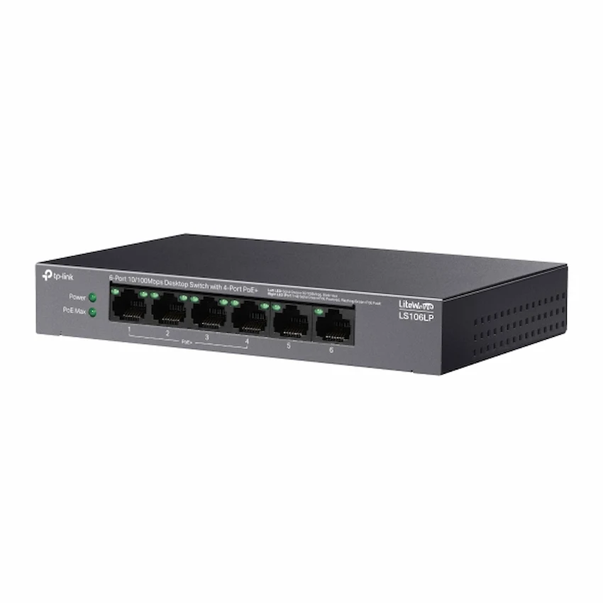 Switch TP-Link LS106P (Switch 6 Cổng, 4 Cổng PoE+)