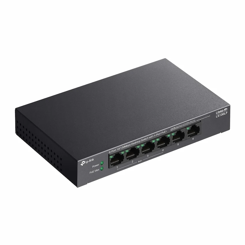Switch TP-Link LS106P (Switch 6 Cổng, 4 Cổng PoE+)