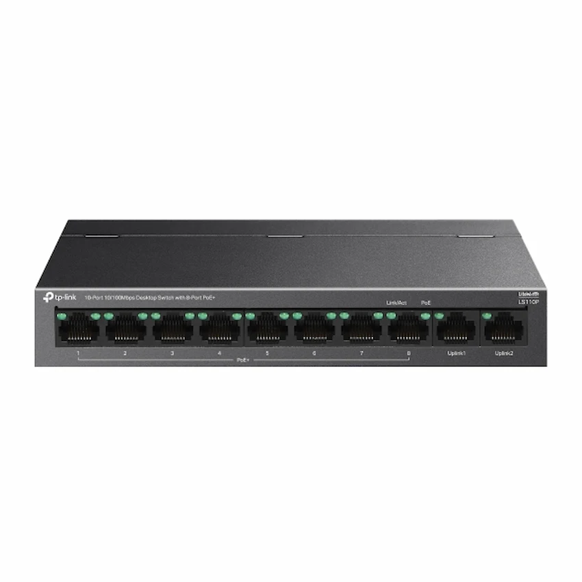 Switch TP-Link LS110P (Switch 10 Cổng, 8 PoE+ Chuẩn 30W)