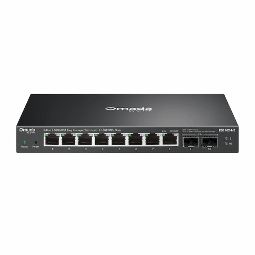 Switch TP-Link Omada ES210X-M2 (8× 2.5 Gbps RJ45 Ports, 2× 10 Gbps SFP+ Slots)