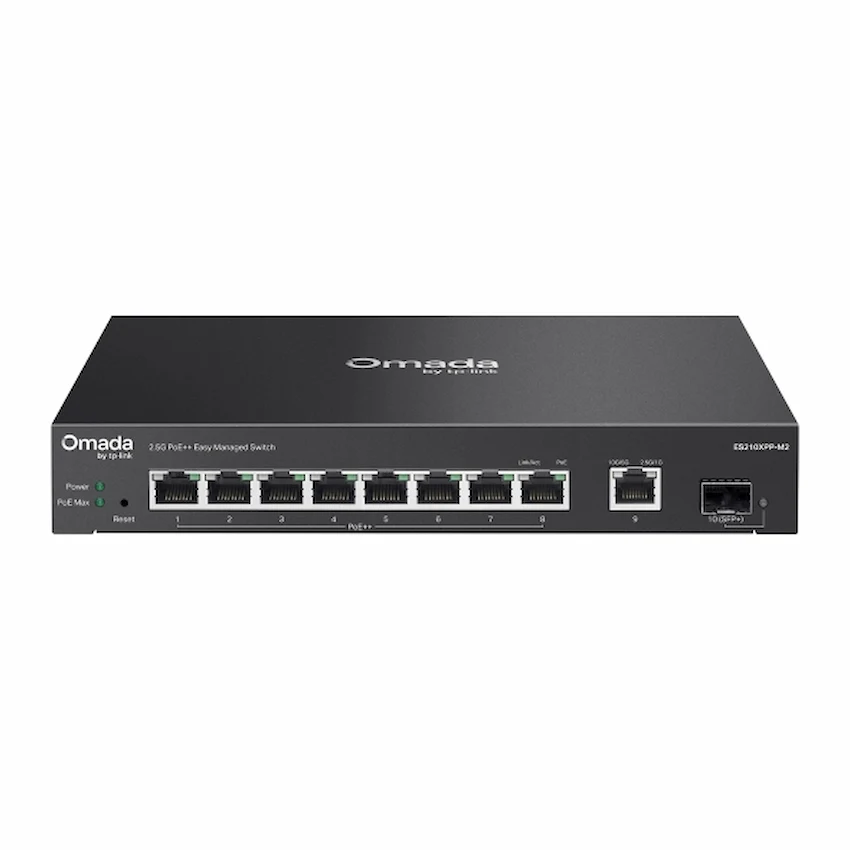 Switch TP-Link Omada ES210XPP-M2 (8 cổng RJ45 2.5 Gbps hỗ trợ PoE++, 2-Port 10G)