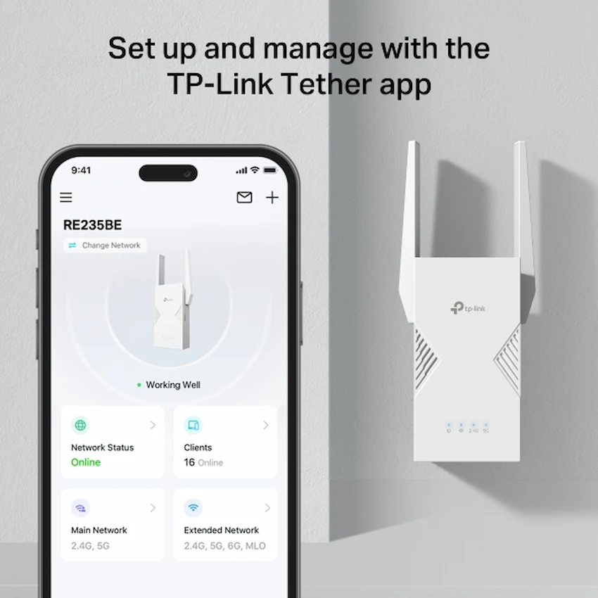 Bộ Mở Rộng Sóng WiFi 7 TP-Link RE235BE (WiFi 7 băng tần kép BE3600)