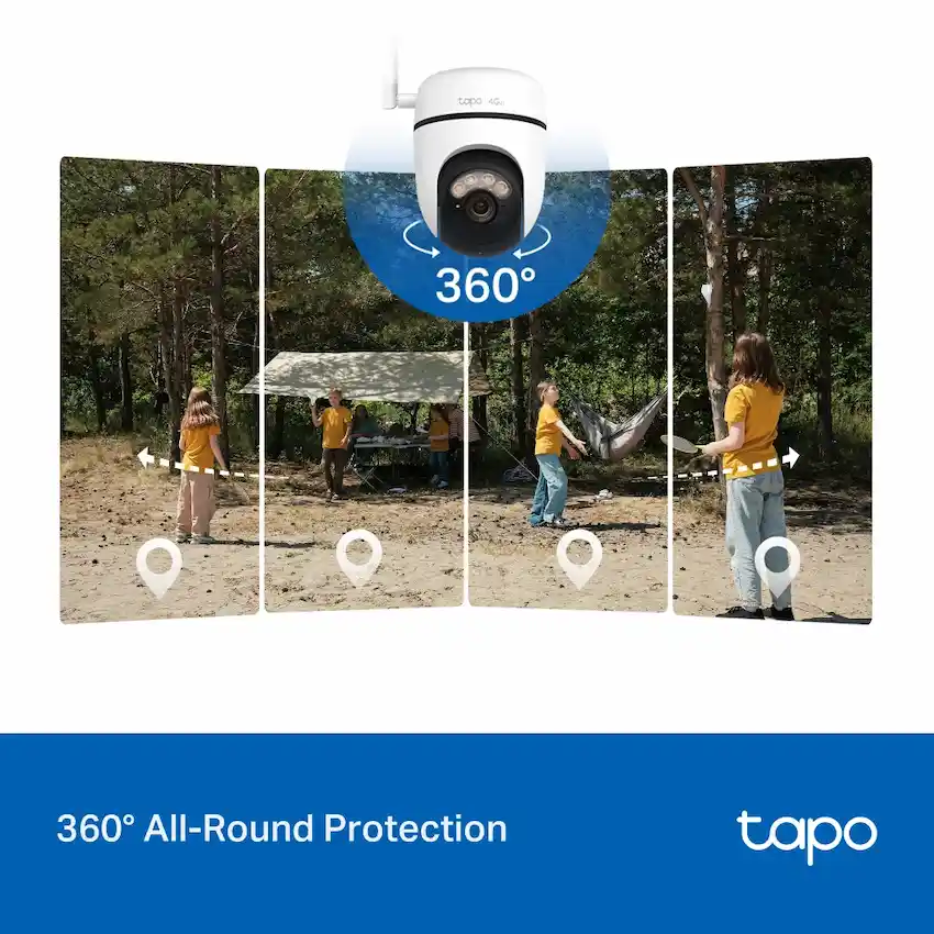 Camera 4G TP-Link Tapo C615G KIT (Ngoài Trời, 4G, Pin Năng lượng mặt trời, Pin 6700mAh, Color Night Vision)